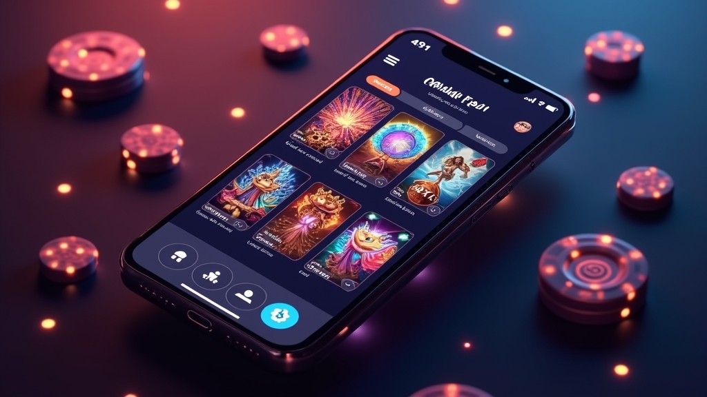 Mobilne lobby Slots Palace z kategoriami gier i wyszukiwarką